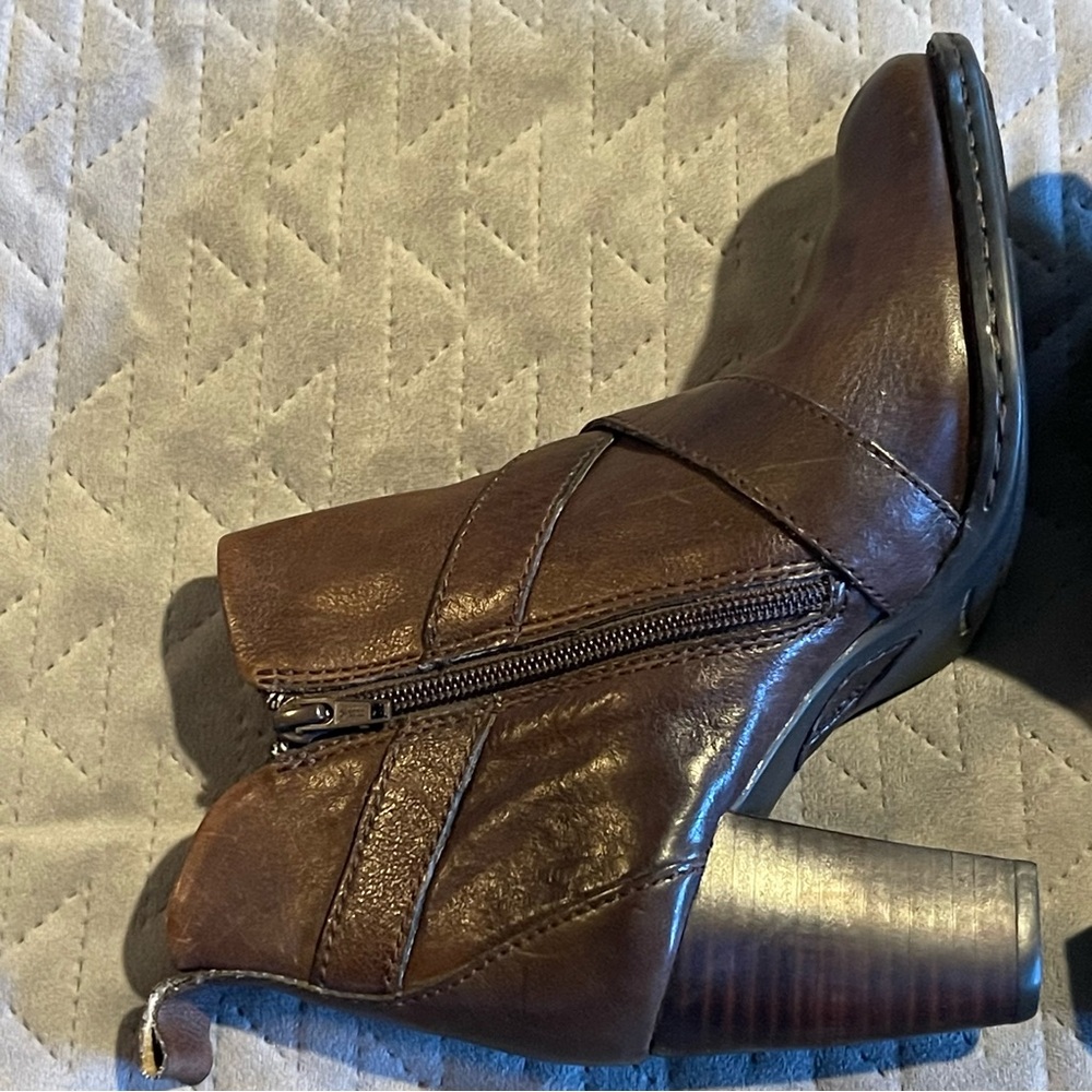 Born side zipper ankle boots womens 7.5 EUC brown - Picture 7 of 13